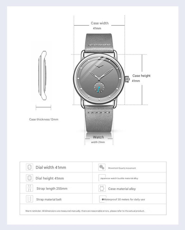 Brown belt black surface Elegant Men's Watch with Leather Band - Small Seconds, Onion Crown Detail โ image 5