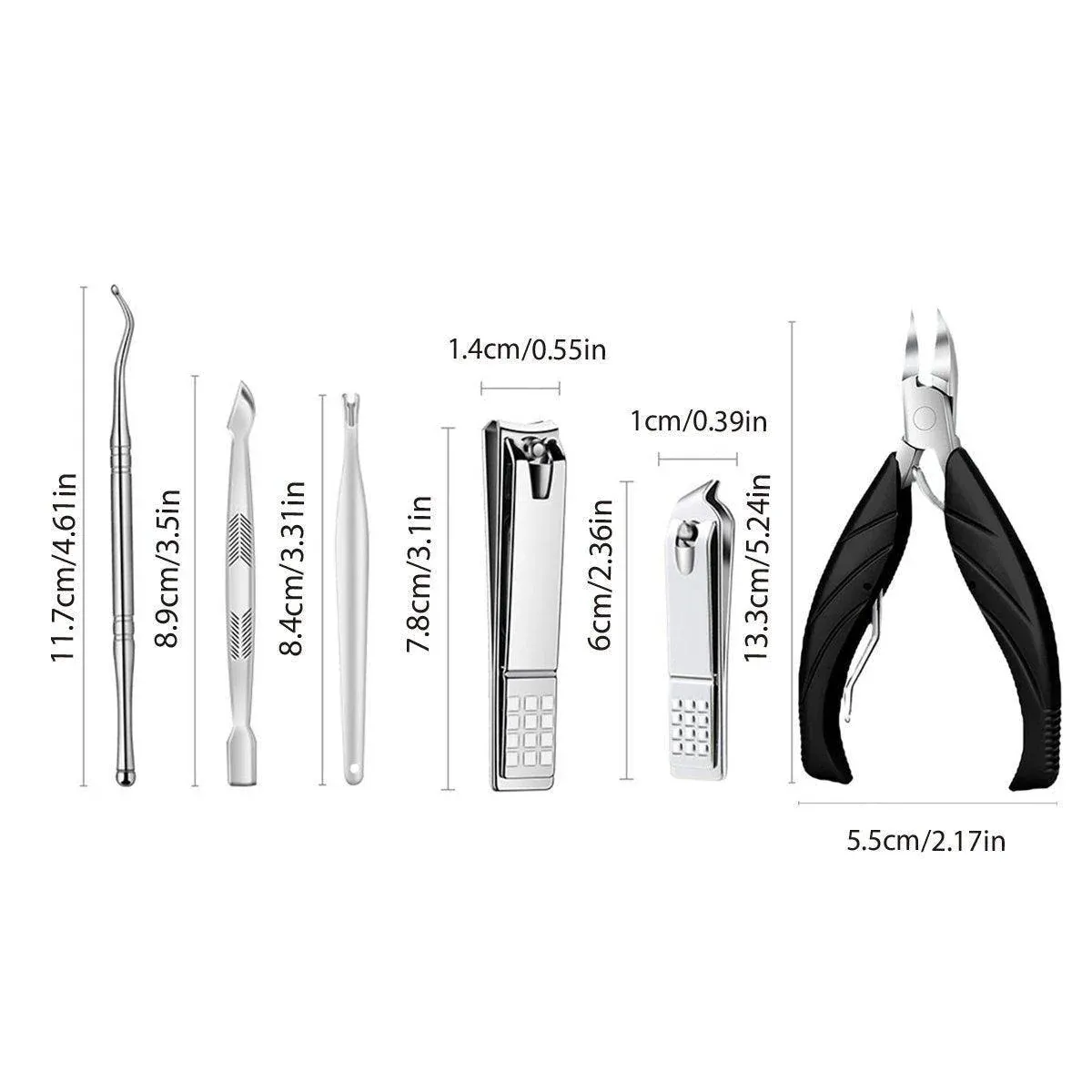 Professional Nail Clippers Set Manicure Pedicure Kit Stainless Steel Tools — image 3