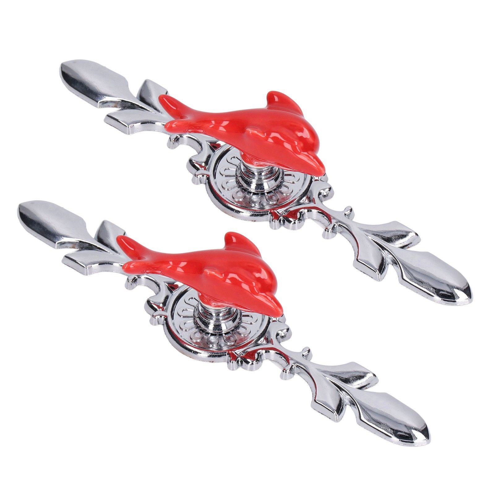 2Set Drawer Pull Knob Zinc Alloy Cabinet Wardrobe Closet Knob for Kitchen Furniture Decoration1077D Red Dolphin โ image 5