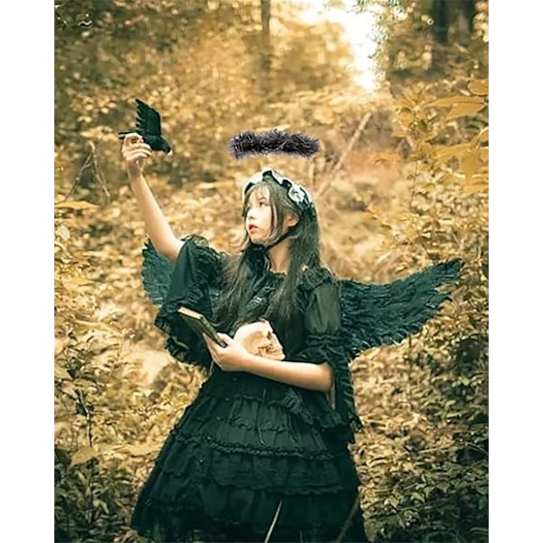 Halloween Devil Feather Wings for Kids Black Costume Accessories — image 4