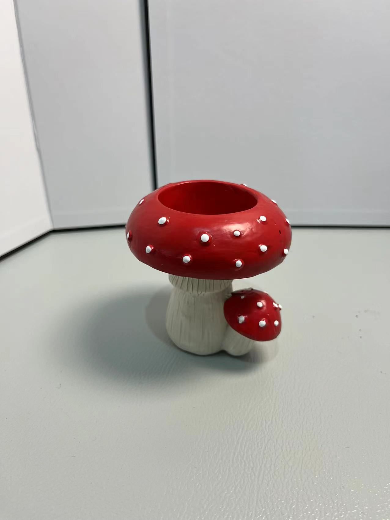 Mushroom Candle Holders, Mushroom Tealight Candle Holder, Red Mushroom Candle Holder Tea Scented Candle Resin — image 5