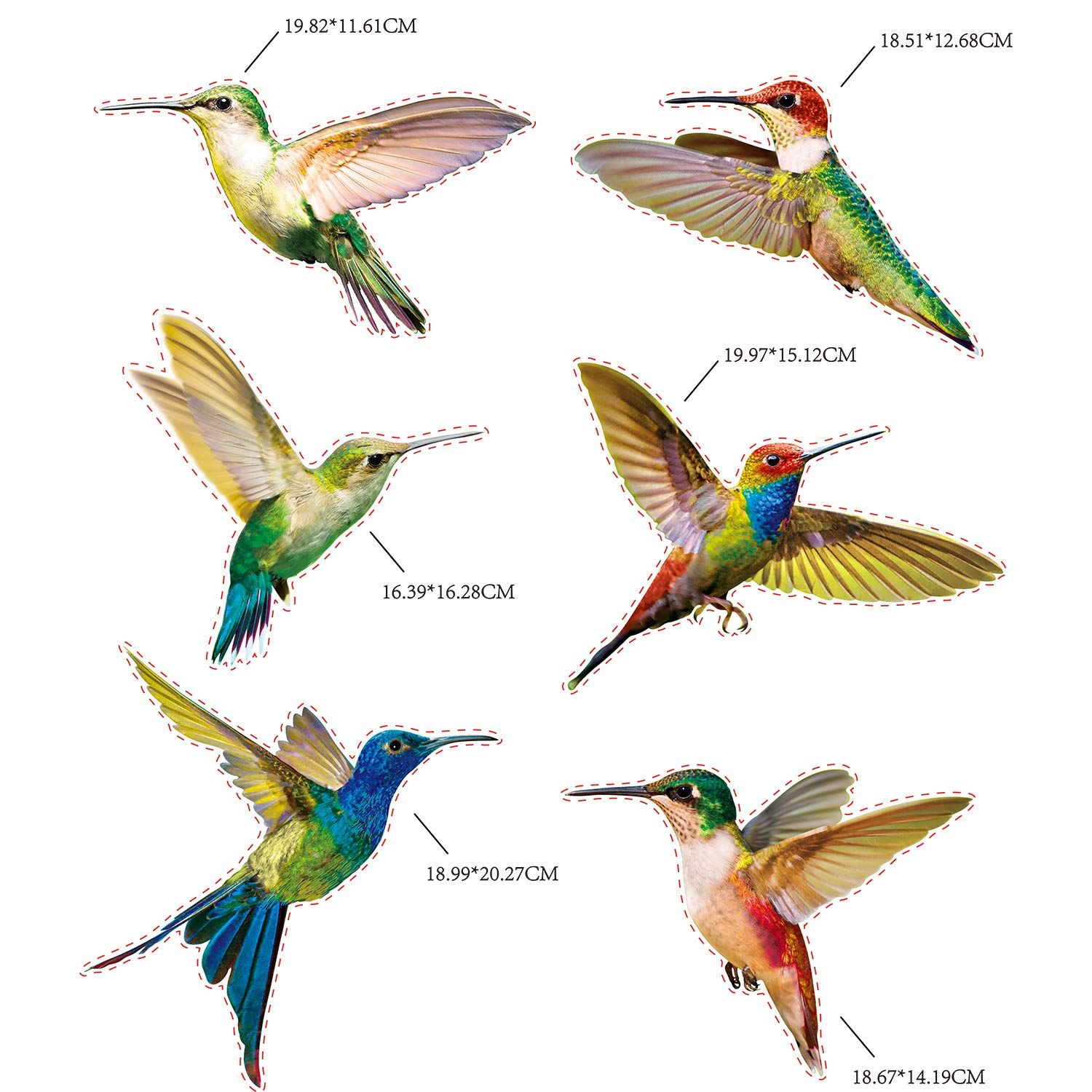 Hummingbird Window Clings Anti-Collision Window Clings Decals to Prevent Bird Strikes on Window Glass Hummingbird Stickers โ image 3