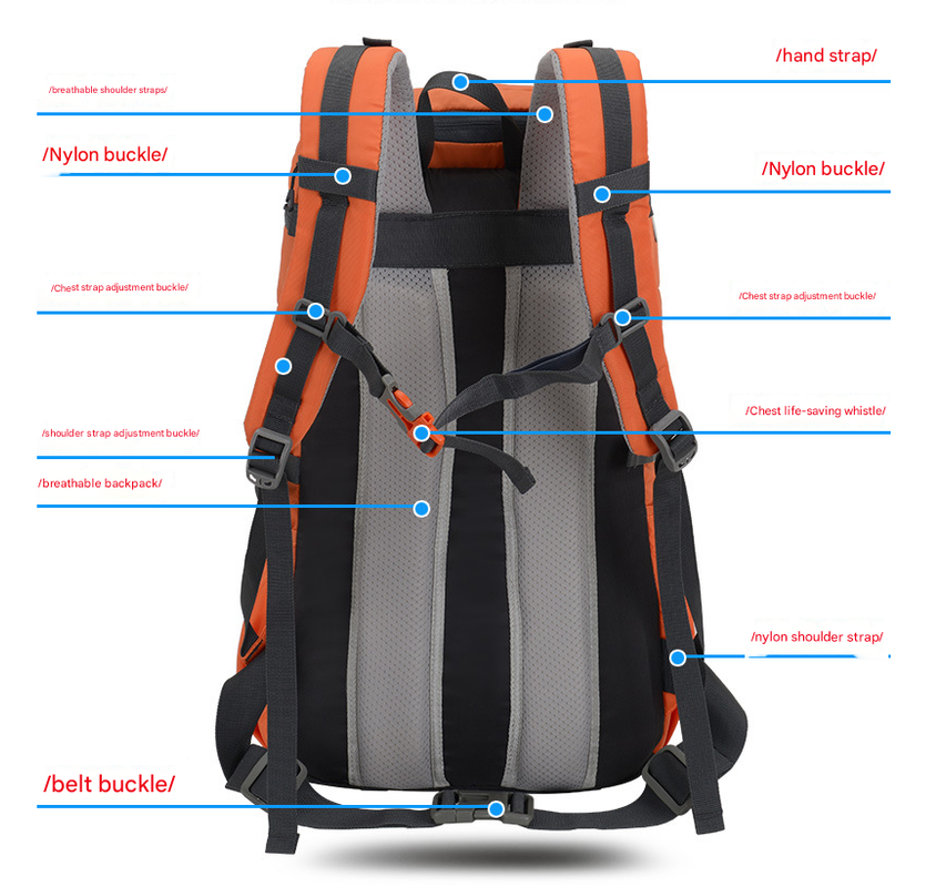 Black 20L Women's Orange Mountaineering Backpack - Water-Resistant โ image 4