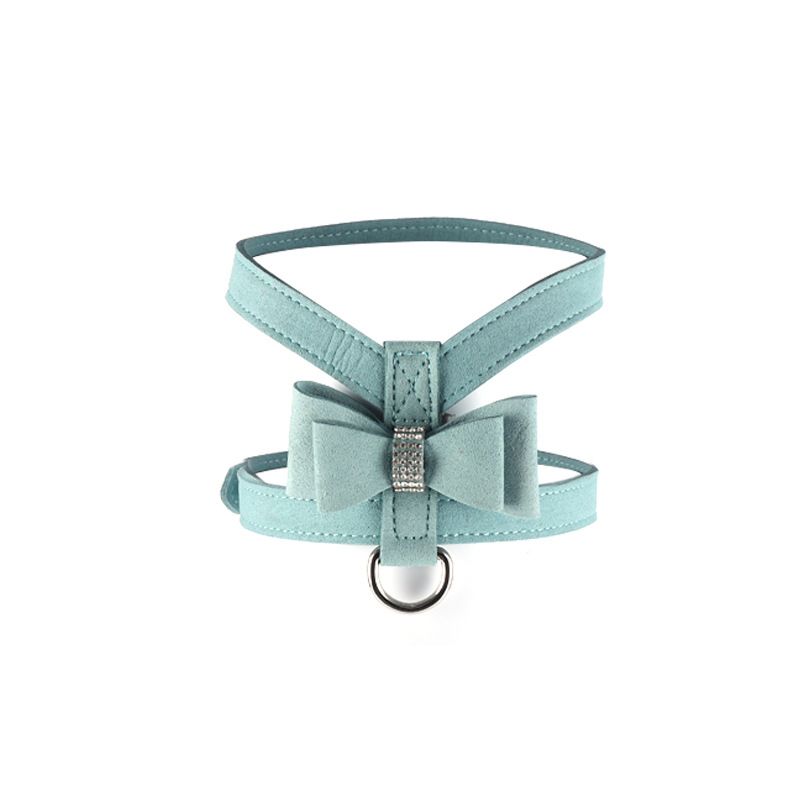 Pet Harness Dog Leash Small Breathable Outdoor Blue Style M: chest circumference 34-41 head circumference 32