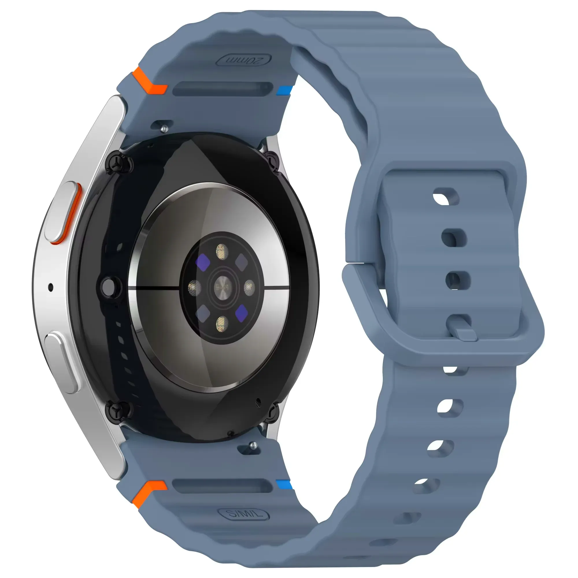 Silicone Watch Band Compatible with Samsung Galaxy Watch 7 Official Blue, 40mm 44mm