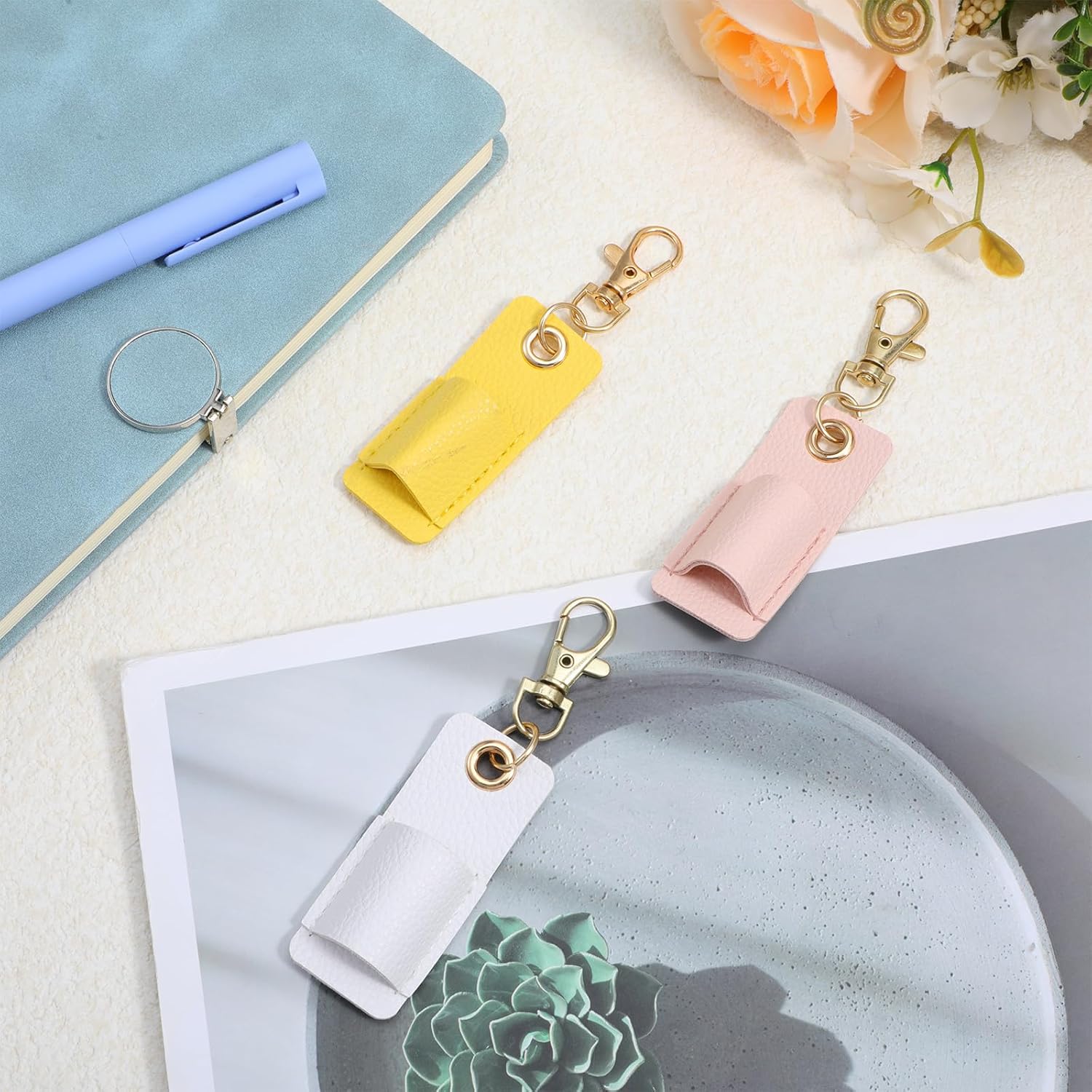 3Pcs Lanyard Pen Holder,Single Lanyard Pen Holder Anti-Lost PU Leather Badge Pens Keychain for Nurses,Courier,Office Supplies â image 6