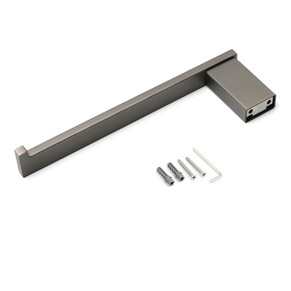 Gun Metal 304 Stainless Steel Square Towel Holder Rack Clothes Hook Kit Bathroom โ image 4