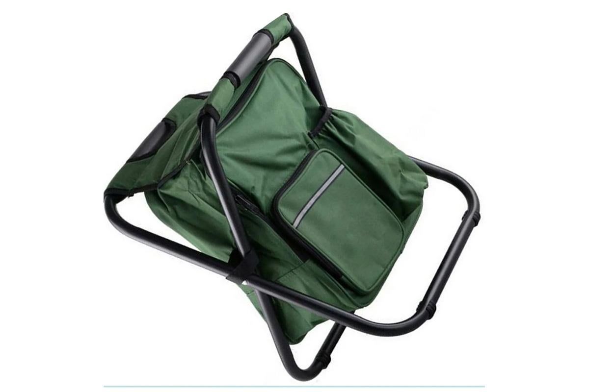 Portable Cooler Stool Multi-Function Folding Fishing Chair - Green — image 3