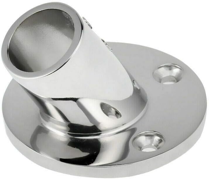 7/8'' 60 Degree Stainless Steel Boat Round Base Handrail Fittings — image 5