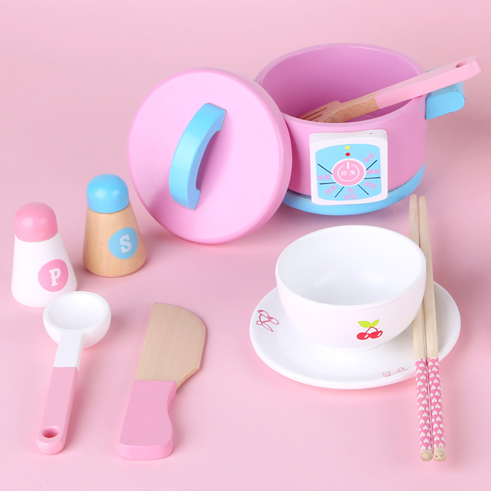 Kids Wooden Kitchen Tea Set Pretend Play — image 5