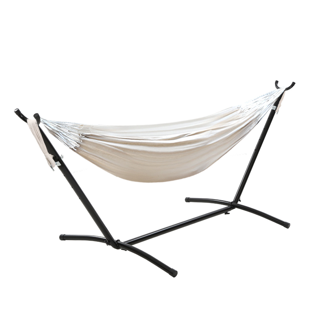 Gardeon Hammock Bed Camping Chair Outdoor Lounge Single Cotton with Stand โ image 3