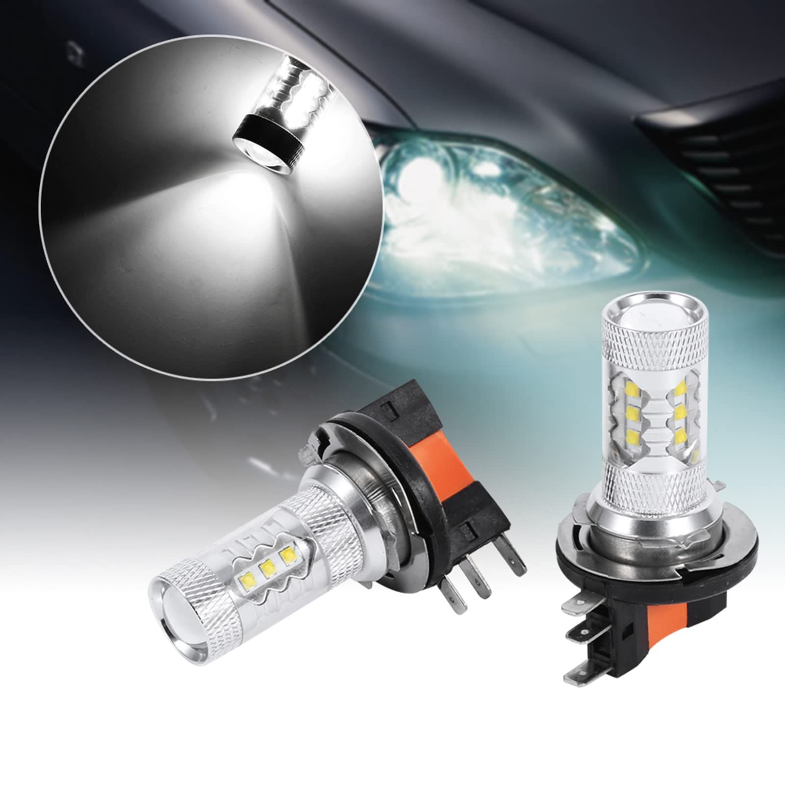 2pcs Halogen H15 Bulb 12v 15/55w Daytime Running Lamp & Highlight Lamp Super White Halogen Headlight Lamp — image 3