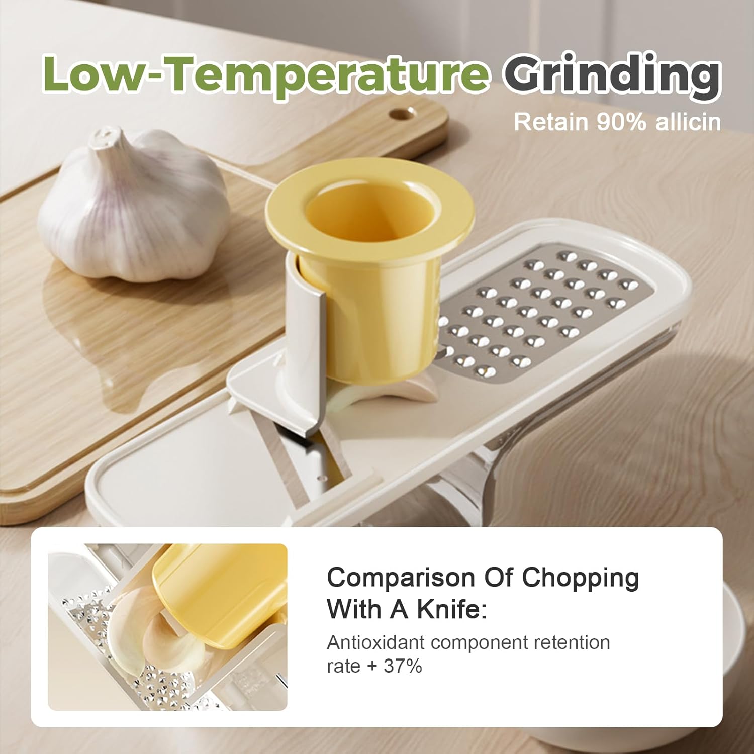 Garlic Press Rocker - Stainless Steel Garlic Crher, 2026 New Garlic Mincer and Chopper, Portable Garlic Grinder Cutter with Container, for Kitchen Smashing โ image 4