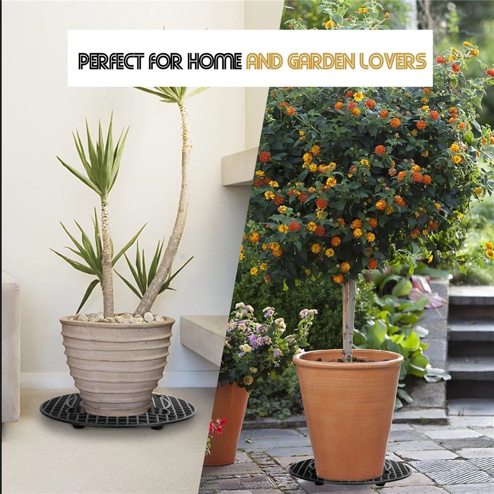 6 Pcs Big Potted Plant Stands - 12 Inch Patio & Deck Floor Protector, Plant Level Pot Elevator for Indoor Outdoor Garden Flower（Excluding flowers and — image 4