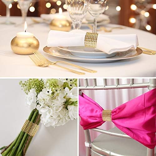 100pcs Napkin Rings, Gold Napkin Rings Buckles for Table Decorations, Wedding, Dinner, Party, DIY Decoration — image 5