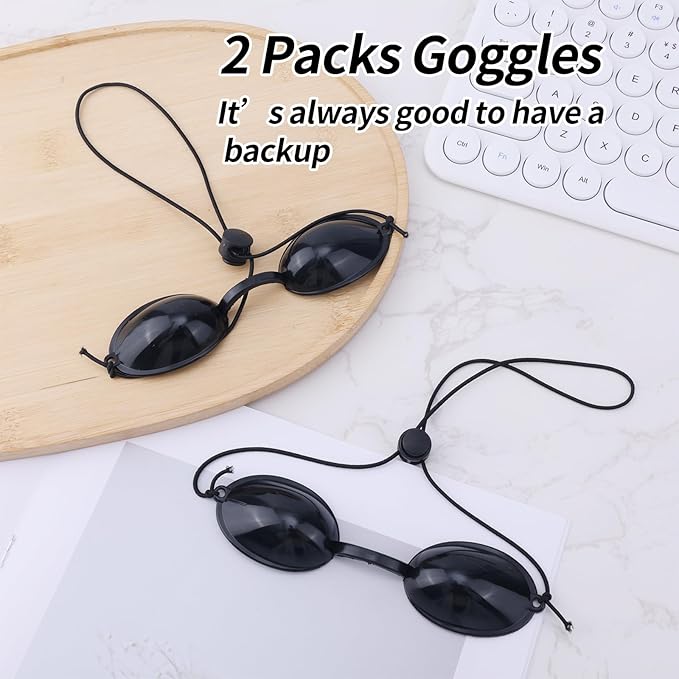 2 pairs of protective glasses for eye protection against red light - tanning glasses for women - tanning glasses for sunbathing — image 3