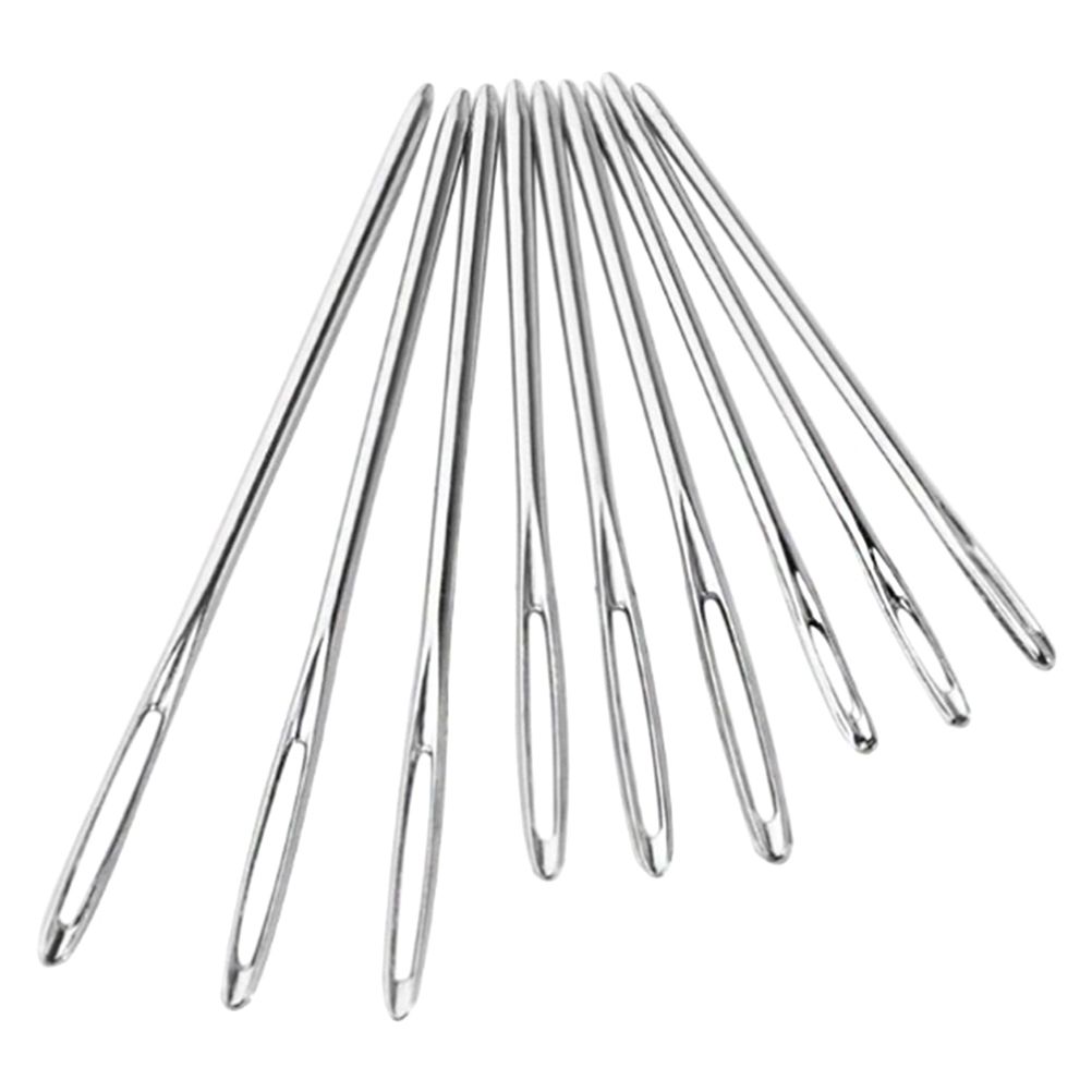 9Pcs Large Eye Blunt Needles Stainless Steel Yarn Knitting Needles Sewing Needles Knitting Weaving Stringing Needles with Needle Bottle โ image 6