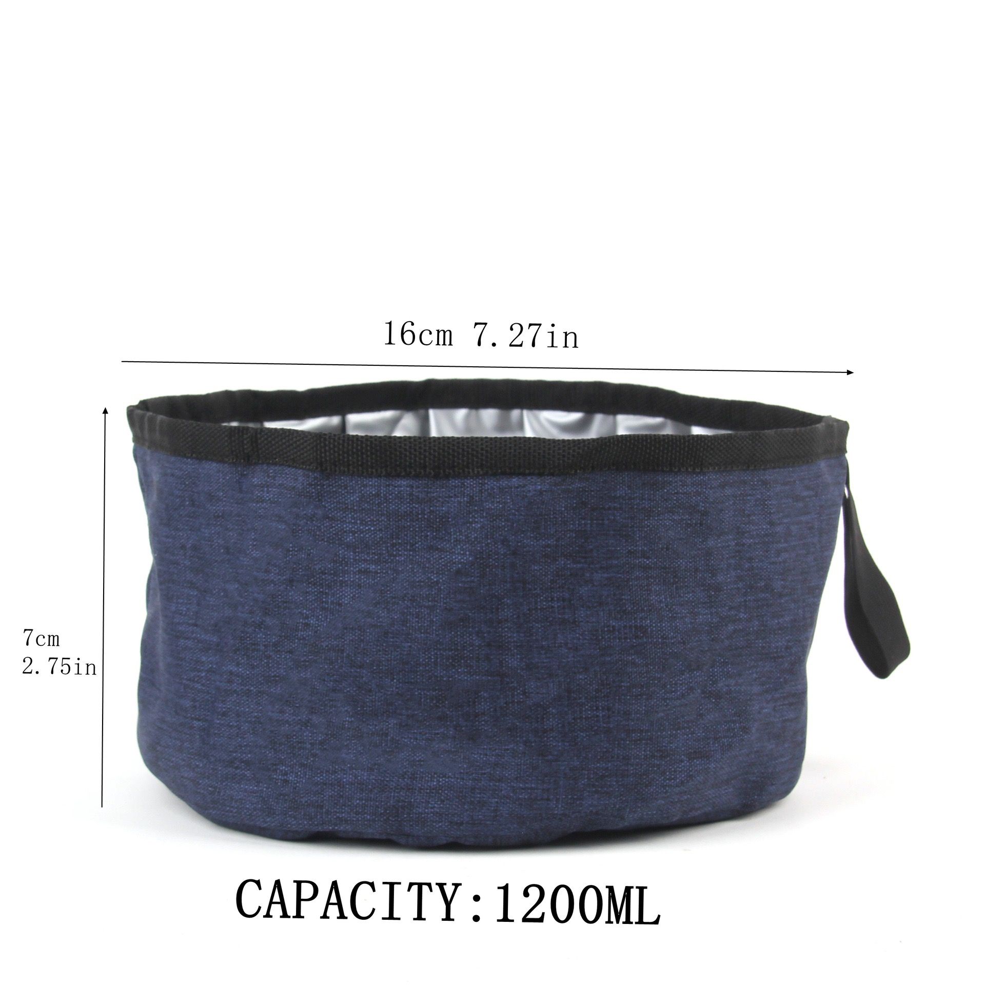 Durable Oxford Fabric Collapsible Dog Bowl, Portable Foldable Pet Food and Water Container for Outdoor Adventures, Camping, and Daily Walks with Convenient — image 5