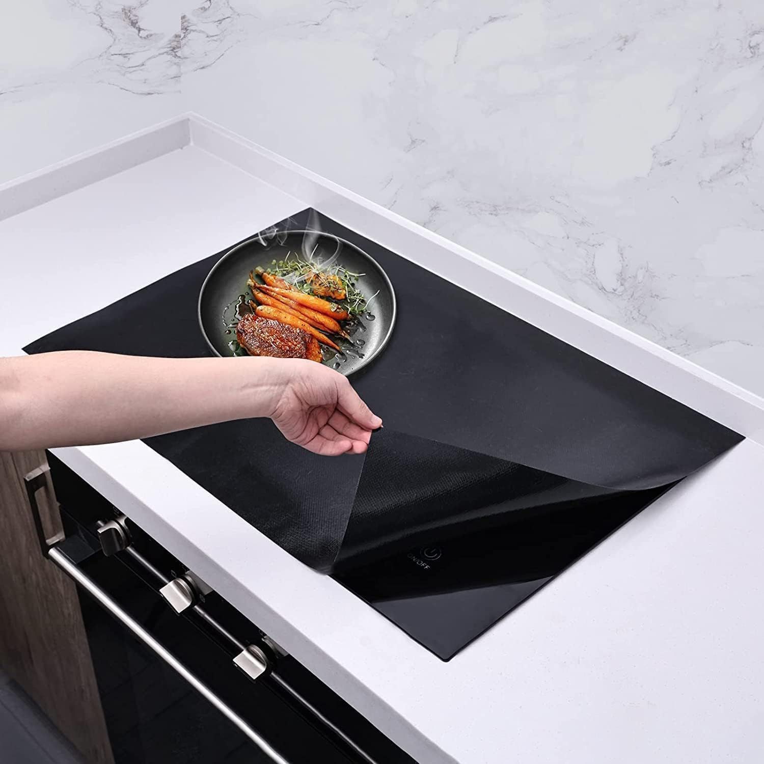 Induction Cooktop Protector Mat Electric Stove Burner Covers Antiscratch As Glass Top Stove Cover Durable Easy Install Easy to Use — image 2