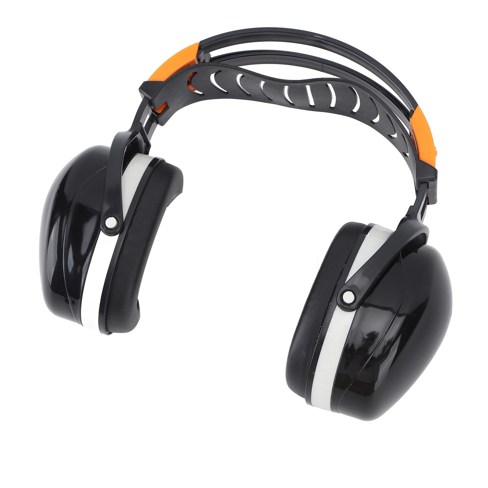Noise Reduction Earmuffs Foldable Lightweight Hearing Protection Safety Over Head Ear Muff for Garden Shooting Mowing Black White — image 6