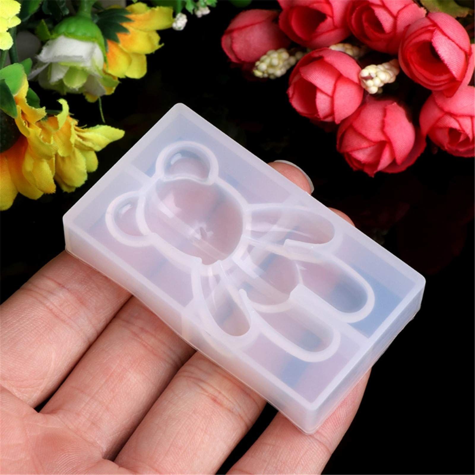 Resin Moulds, 5Pcs 3D Cute Teddy Bear Silicone Moulds Crystal Epoxy Resin Molds for Jewellery Making Keychain Pendant DIY โ image 3
