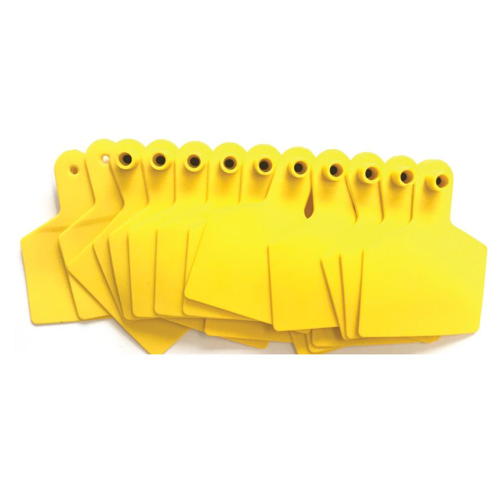 100x Cattle Ear Tags 7.5 × 10cm Set - XL Yellow Blank Cow Sheep Livestock Labels — image 3