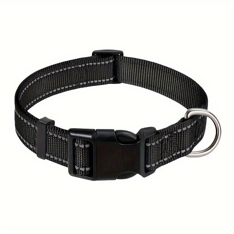 Reflective Dog Collar with Adjustable Nylon Webbing β Safe & Visible Pet Gear for Walks, Outdoor Adventures, and Nighttime Visibility (S, Red) β image 6