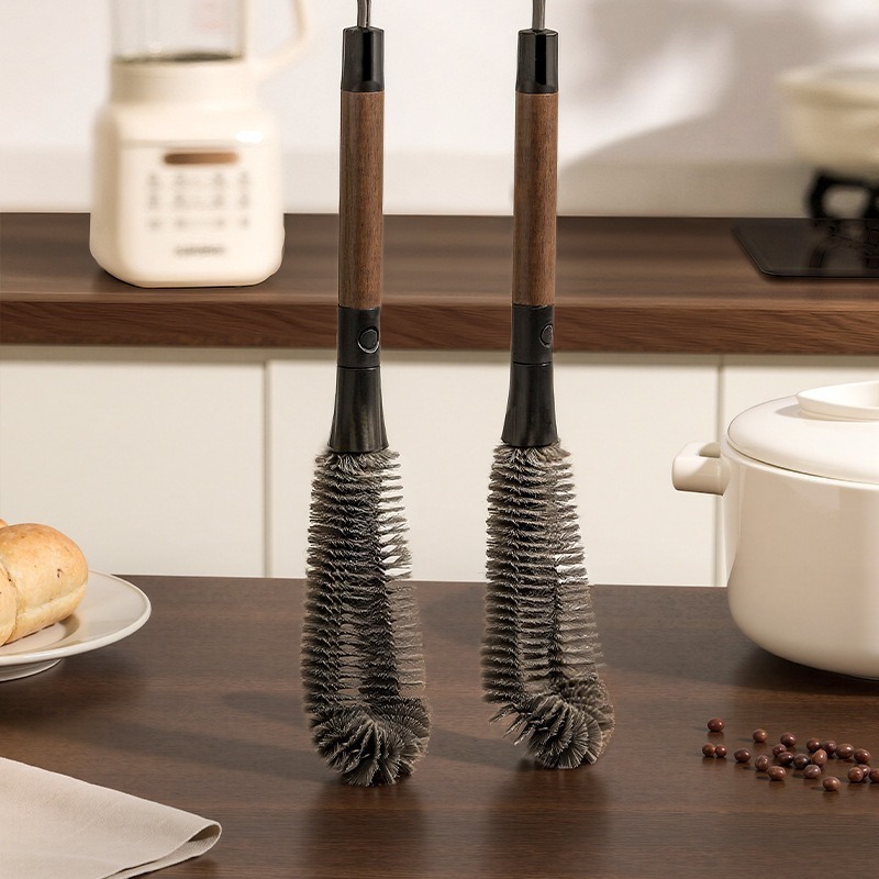 2-in-1 Flexible Bottle Cleaning Brush with Stainless Steel Bristles and Long Handle for Narrow Bottles, Teapots and Hard-to-Reach Corners — image 2