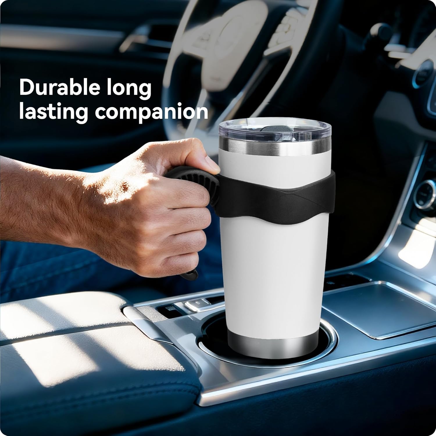 Activity Tumbler Handle for YETI Rambler 20 oz,Anti Slip Travel Mug Grip Cup Holder for Sumwill, Ozark Trail,Sic and More 20OZ Mugs, BPA FREE — image 2