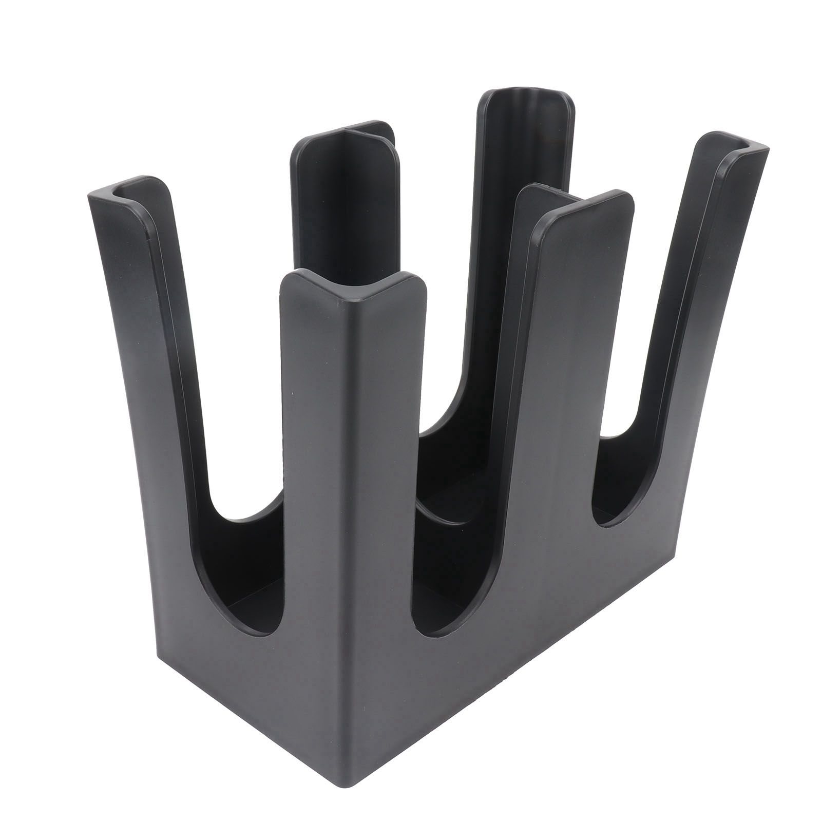 Cup and Lid Holder Plastic Straight 2 Compartments Black Paper Cup Holder Organizer for Disposable Cup Tea Shop — image 3