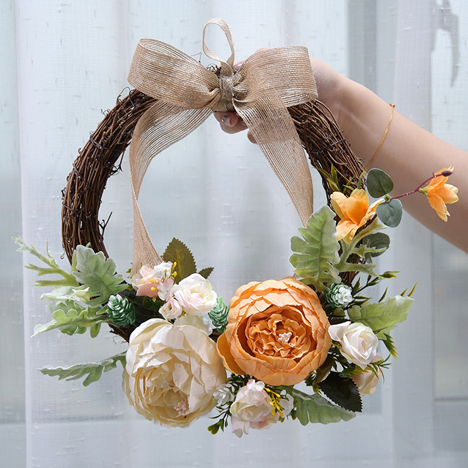 Simulation Peony Garland Outdoor Decoration Garland Wedding Home Door Decoration — image 4
