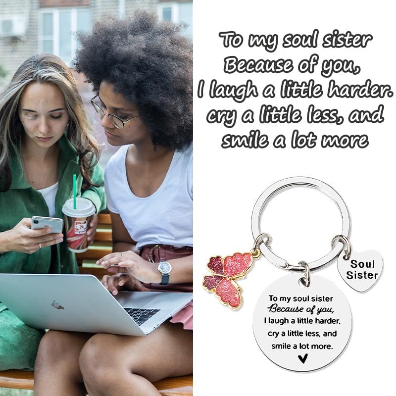 Sister Gifts from Sisters,Girlfriend Friendship Keychain,Funny Unique Birthday Gifts for Women、Graduation、Christmas — image 3