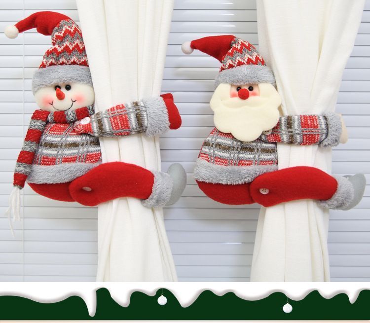 2Pcs Christmas Pointed Hat Gingerbread Man Curtain Tiebacks — image 6