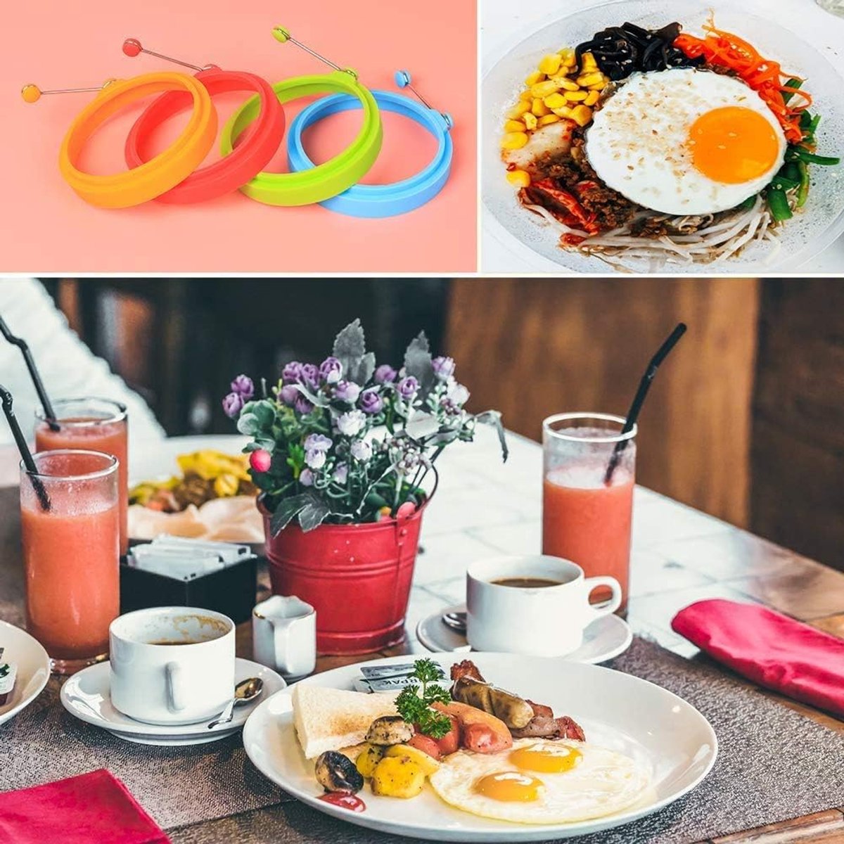 4 Silicone Egg Frying Pans - Non-stick - FDA Certified - For Eggs & Pancakes — image 4