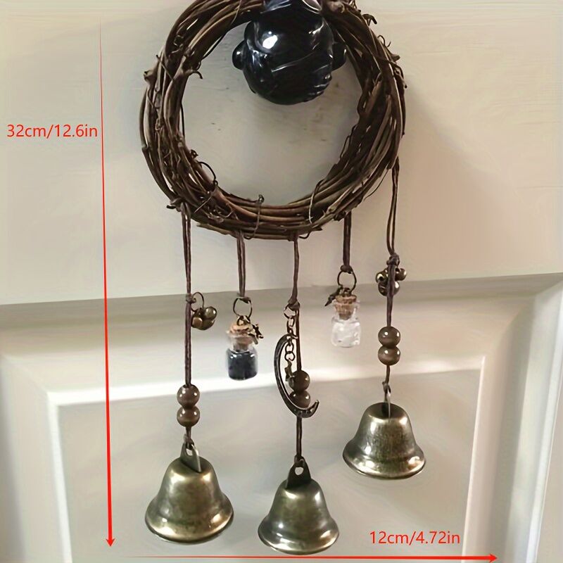 Bell Door Handle Protector Pendant, Vine-style Wind Chime, Witch Prayer Crystal Wind Chime, Home Decor — image 5