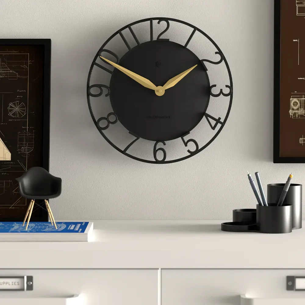 Newgate Time Traveller Wall Clock-Black — image 2