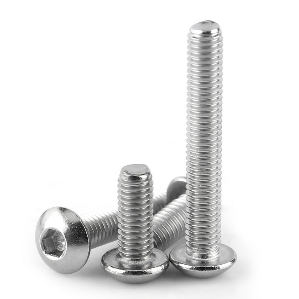 Screw and nut combination kit 340pcs 304 stainless steel pan head hexagonal screw with hexagonal nut round cup Head screw — image 5
