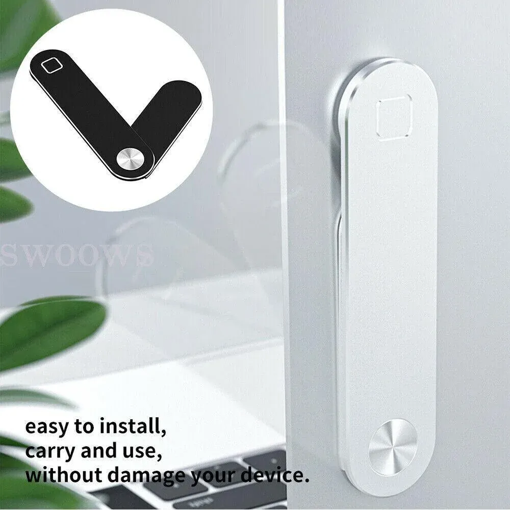 Side Mount Clip Phone Holder for Laptop Adjustable Portable Screen Bracket - Black โ image 3
