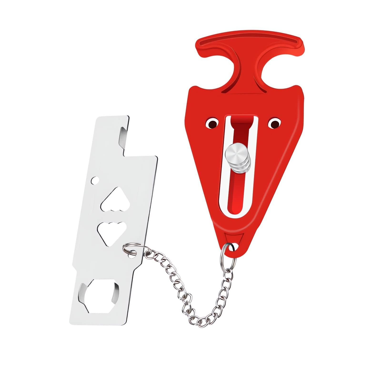 Portable Door Lock for Hotel Home Apartment, Door Blocker Security No Drill Door Lock for Privacy and Safety Portable Safety Locks