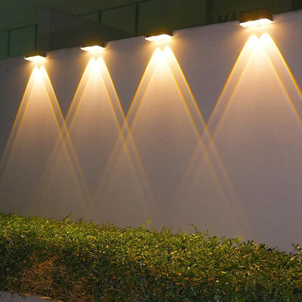 2Pcs Solar Fence Wall Lights Outdoor Deck Lights Step Light Garden Decor — image 4