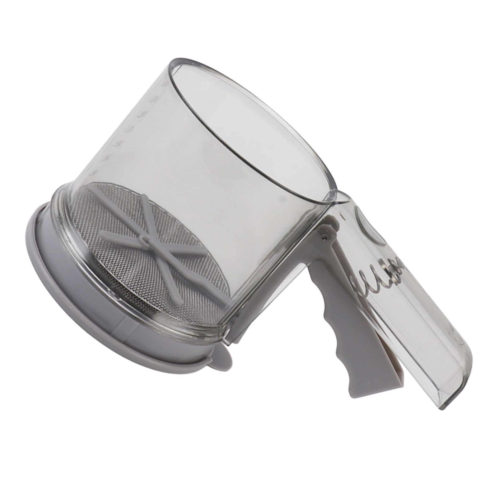 Flour Sifter Sieve PP Transparent Adjustable Fine Mesh One Hand Operation Powder Sifter Sieve for Kitchen Baking Double Layer — image 4