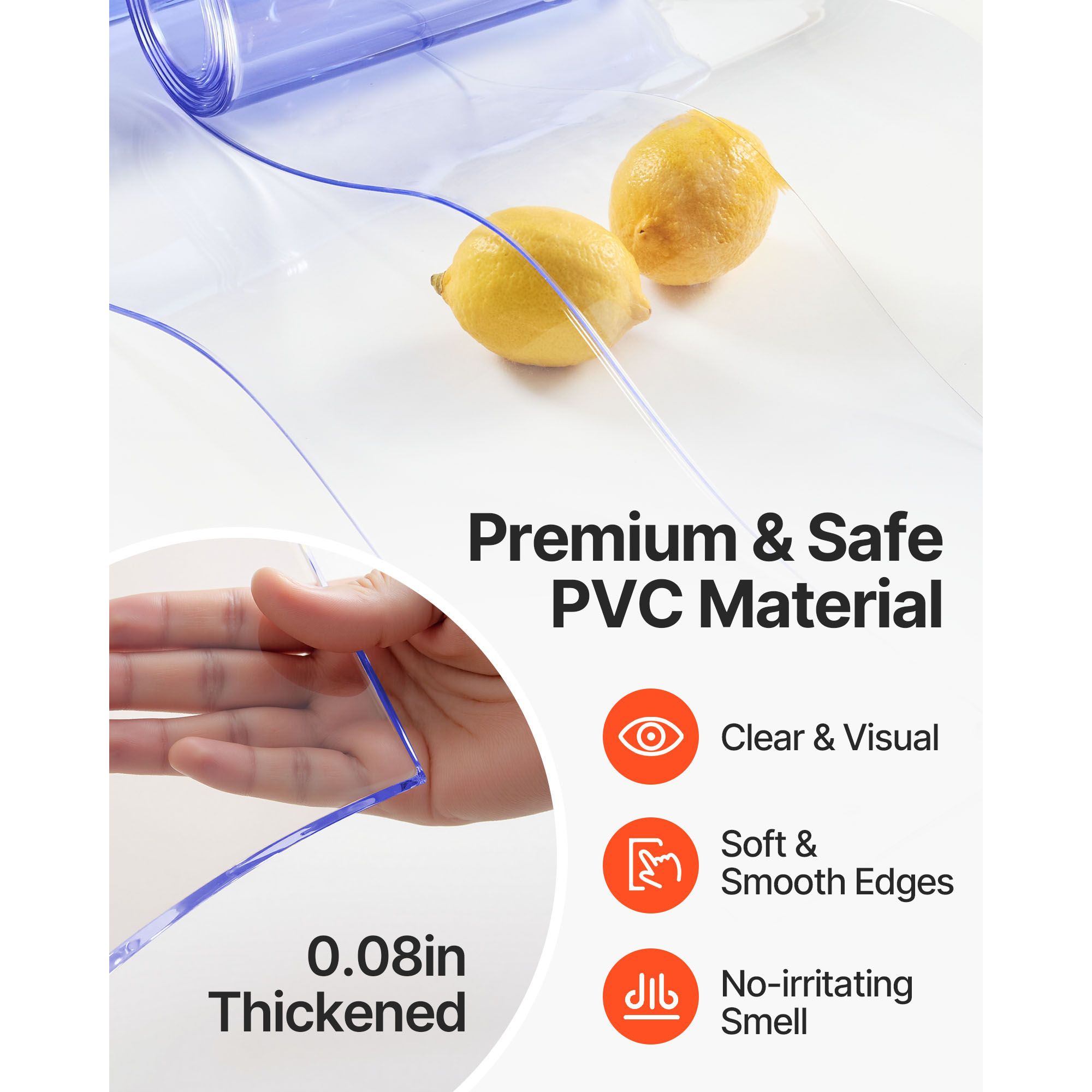 Strip Curtain PVC Door Curtain 244 x 244 cm Cooler Freezer Clear Plastic โ image 5