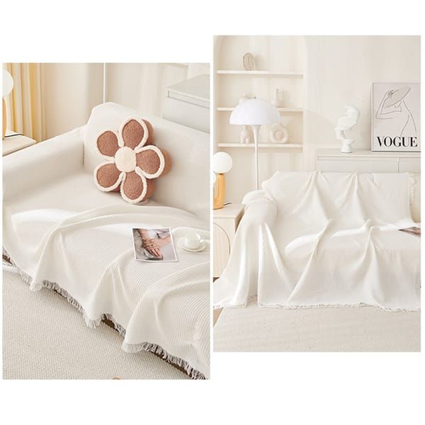 Pearl White 180 x 340 cm Sofa Blanket — image 2