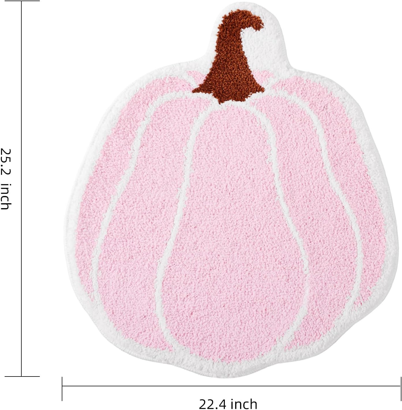 Bathroom Rugs Halloween Pink Rug Cute Pumpkin Bath Mat for Living Room, Bedroom Small Fluffy Washable Rug Non Slip Bath Mats Thanksgiving Door Mat Autumn — image 2