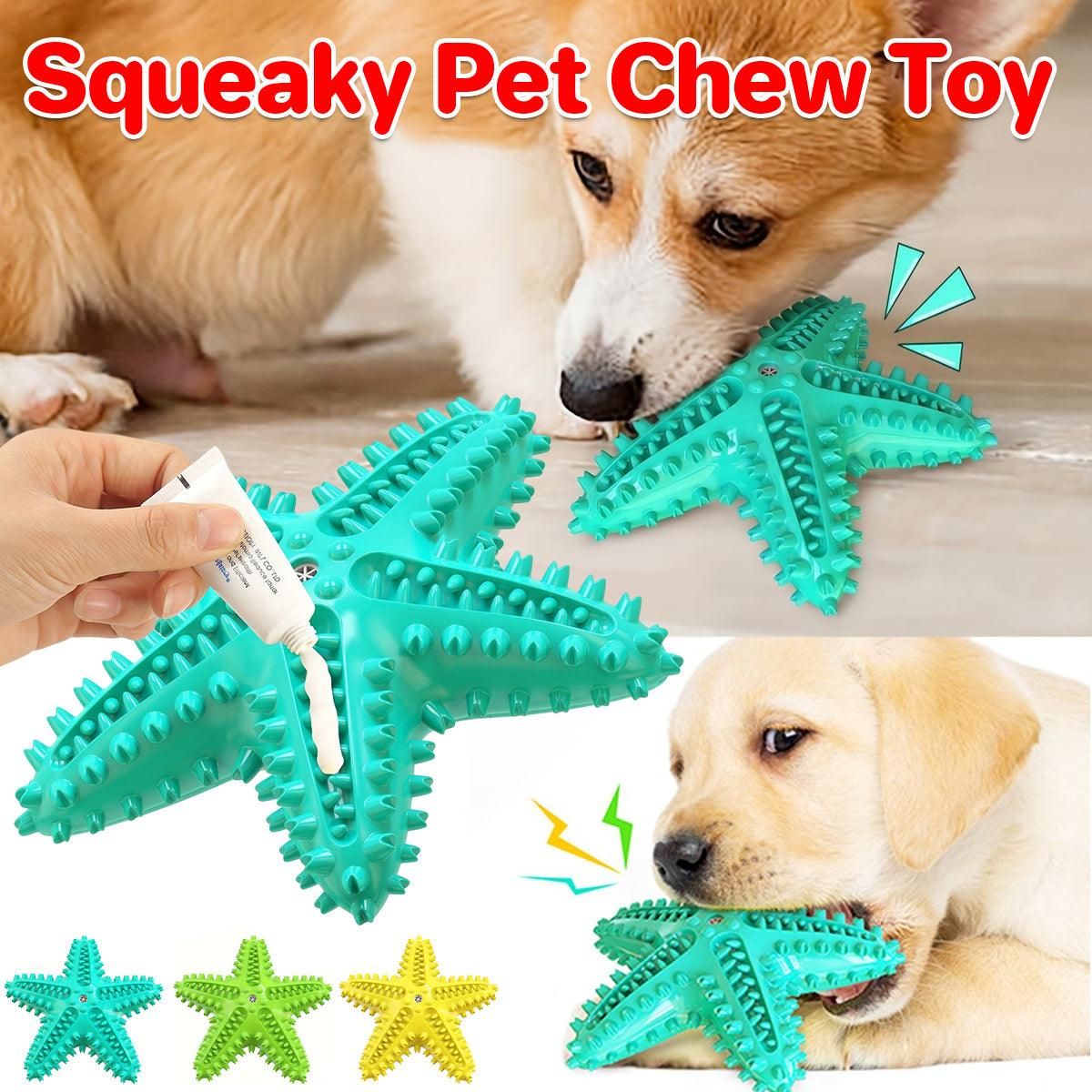 Pet Starfish Floating Dog Toy Audible Water Toy for Dogs Interactive Play Fun - Yellow — image 2