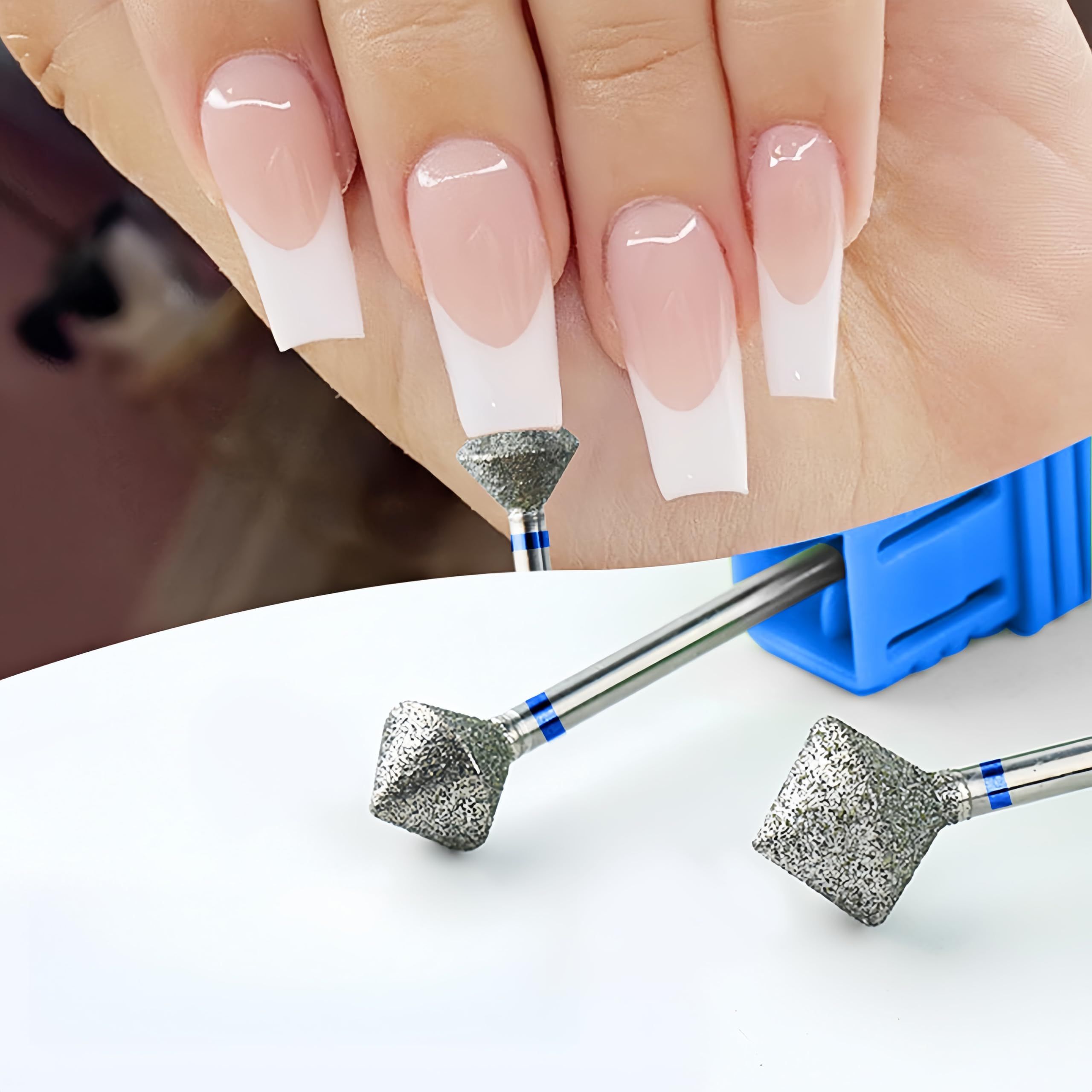 2Pcs Diamond Nail Drill Bit Rotary Burr Manicure Pedicure Grinding Head Nail Cutters for Professional and Home Use โ image 3