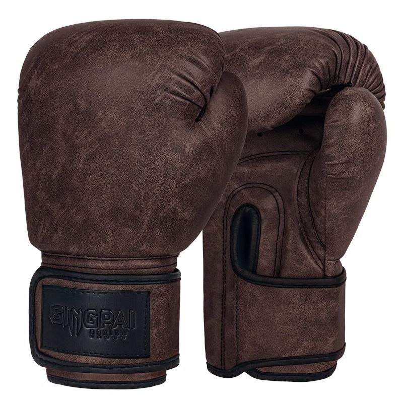 Boxing Gloves for Men Women Sparring Gloves for Exercise Home Gym Kickboxing - Dark brown 8oz