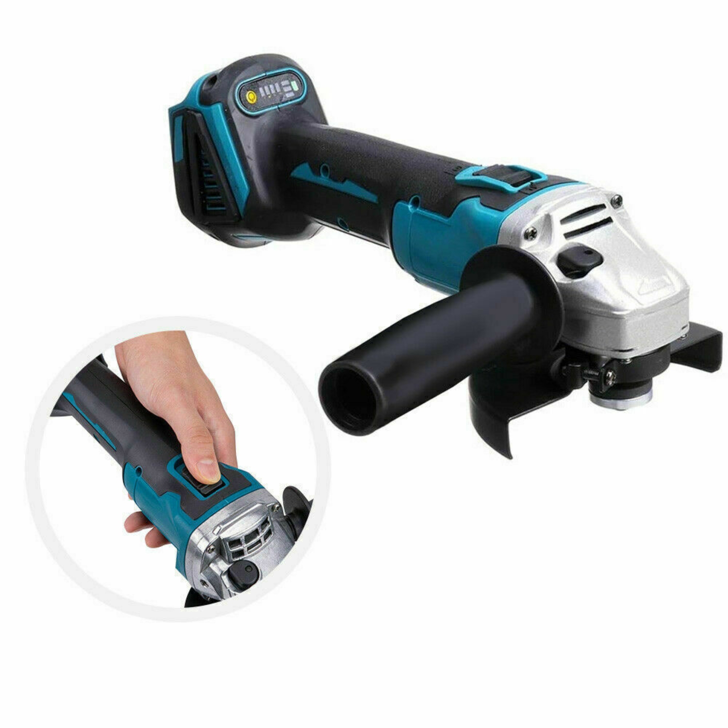 Brushless Cordless Angle Grinder With 2x Li-ion Battery Charger 125mm Combo Kit — image 3