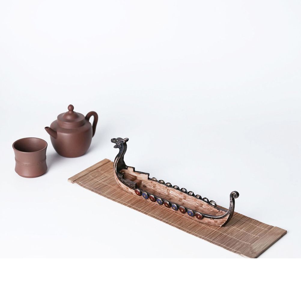 Resin Viking Ships Incense Stick Holder Retro Ships Ornament Exquisite Beautiful Home Decoration Ornaments — image 5