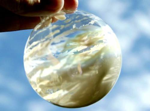 50 Bulk Buy Pack of Glass Bauble 10cm Diameter Round Clear with Silver Cap - table or tree centrepice personal memory theme craft gift — image 4